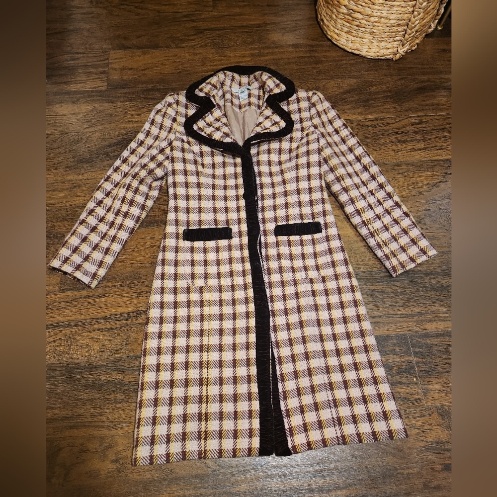Mac & Jac Plaid Wool Coat